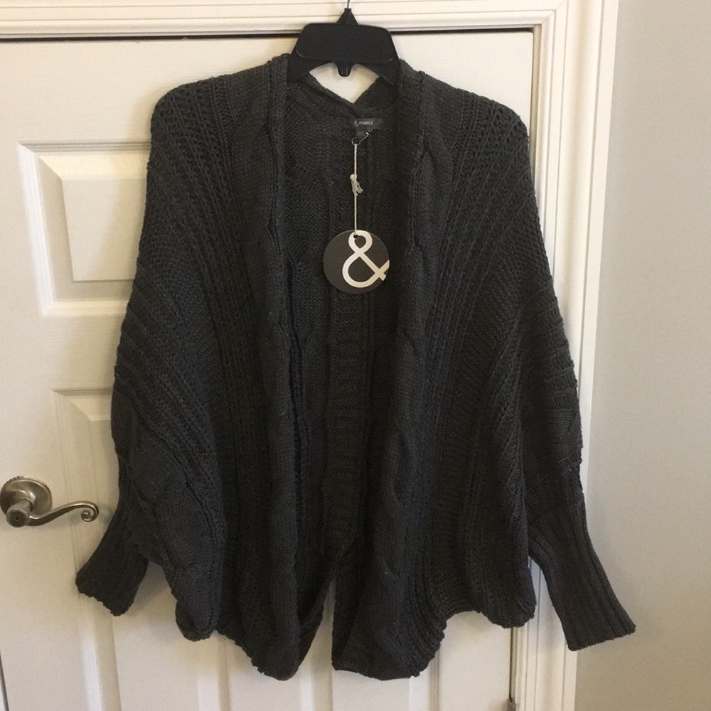 Charcoal gray cardigan